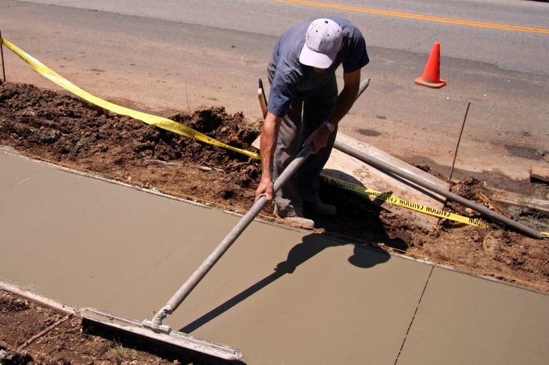 Sidewalk Pouring Process